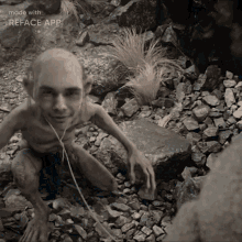 Funny Gollum Face App GIF