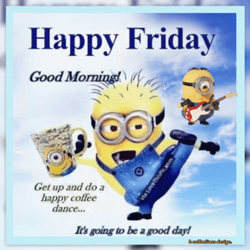 Funny Good Morning Happy Friday Karate Minion GIF