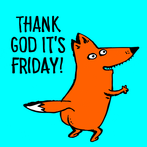 Funny Good Morning Happy Friday Cartoon Dog GIF