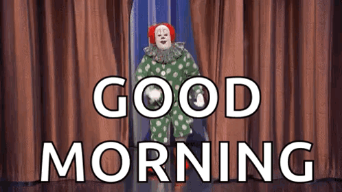 Funny Good Morning Wednesday Clown GIF
