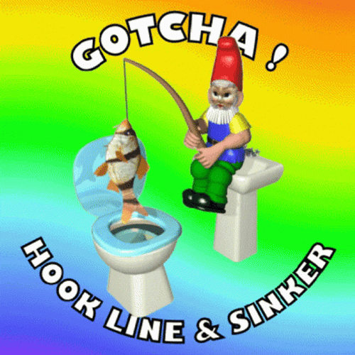 Funny Gotcha Hook Line And Sinker GIF