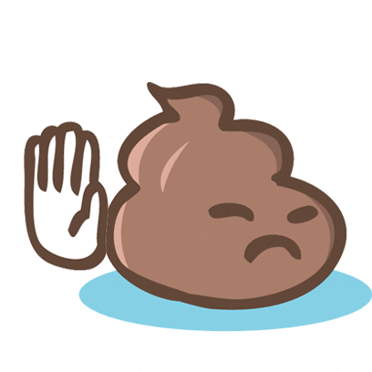 Funny Grumpy Poop Emoji GIF