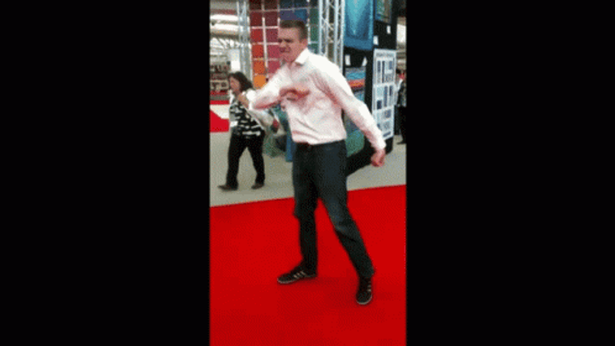 Funny Guy Dancing Mc Hammer Style GIF