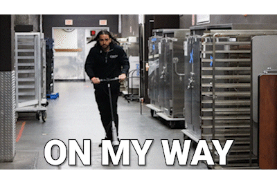 Funny Guy Riding Scooter To Work GIF