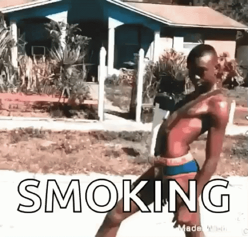 Funny Guy Smokin GIF