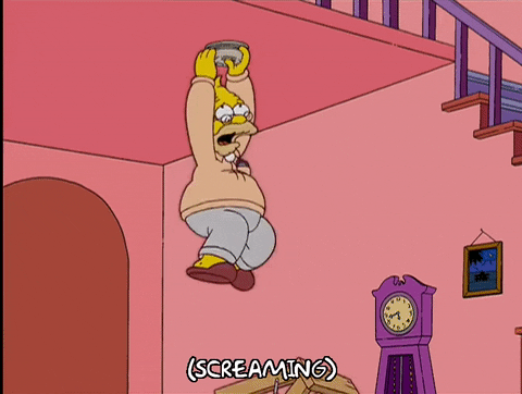 Funny Hanging Homer Simpson GIF