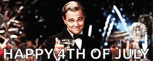 Funny Happy 4th Of July Leonardo Dicaprio GIF