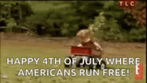 Funny Happy 4th Of July Where Americans Run GIF