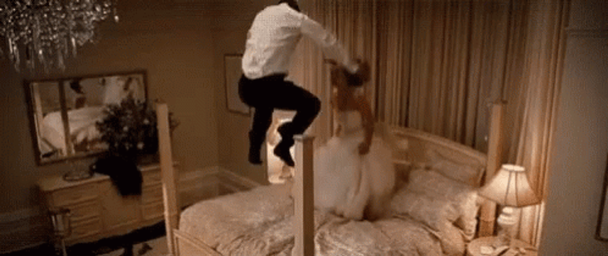 Funny Happy Anniversary Newly Wedded Couple GIF