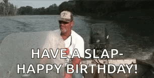 Funny Happy Birthday Slap Fishing GIF