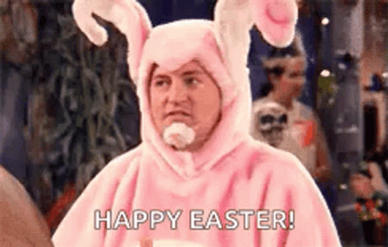 Funny Happy Easter Chandler Bing GIF