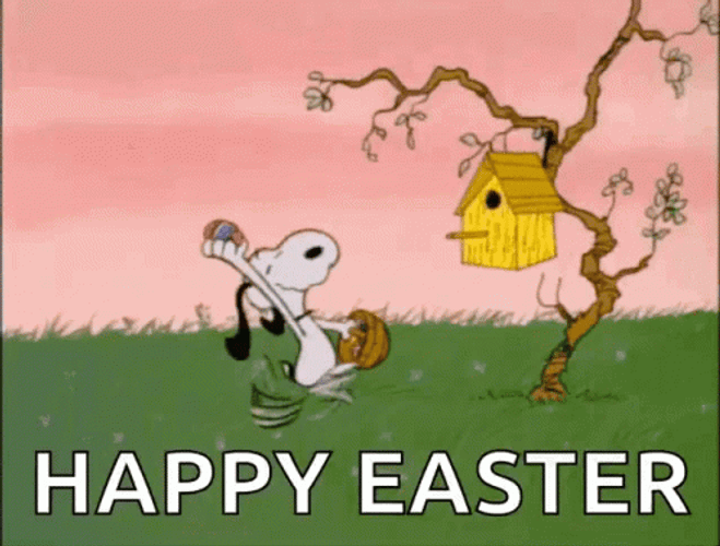 Funny Happy Easter Snoopy GIF