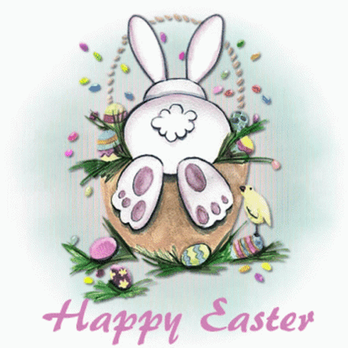 Funny Happy Easter Wiggling Tail GIF