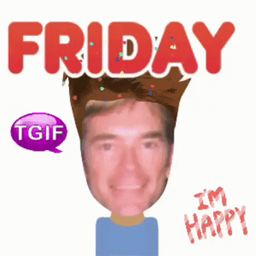 Funny Happy Friday Person To Cartoon GIF