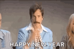 Funny Happy New Year Confetti Flash GIF