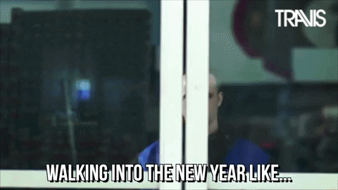 Funny Happy New Year Falling Down GIF