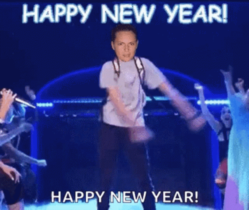 Funny Happy New Year Flossing Dance GIF