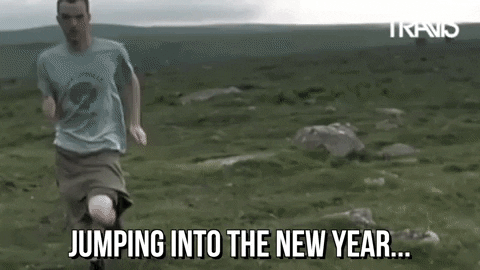 Funny Happy New Year Jumping Off A Cliff GIF