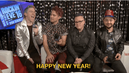 Funny Happy New Year Walk The Moon GIF