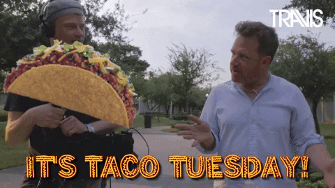 Funny Happy Taco Tuesday Stroll GIF