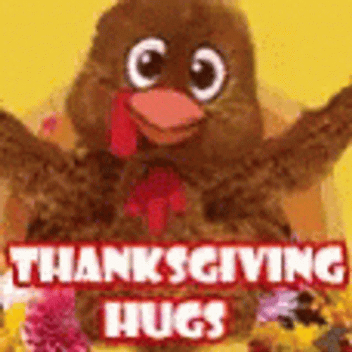 Funny Happy Thanksgiving Hugs GIF