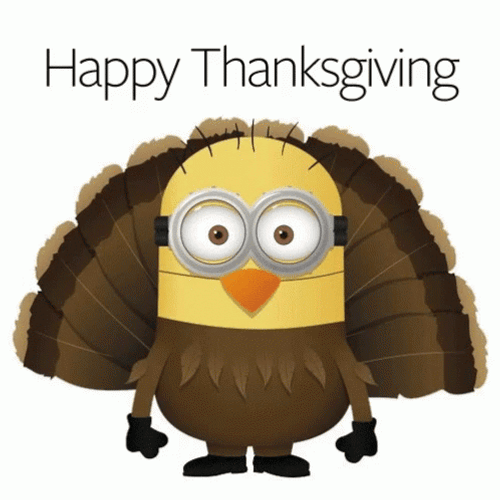 Funny Happy Thanksgiving Minions GIF