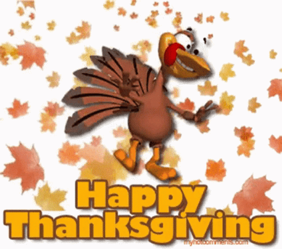 Funny Happy Thanksgiving Turkey GIF
