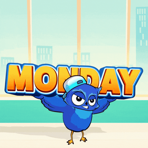 Funny Happy Tuesday Blue Owl Weekday Load GIF