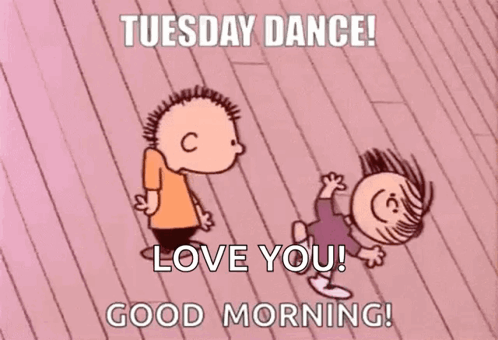 Funny Happy Tuesday Charlie Brown Dancing GIF