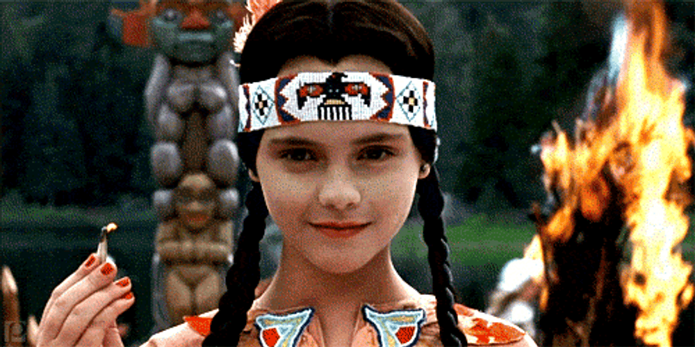 Funny Happy Wednesday Addams Christina Ricci GIF