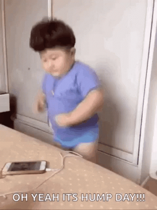 Funny Happy Wednesday Baby Boy Dance GIF