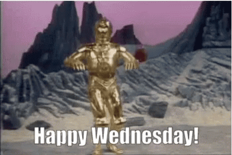 Funny Happy Wednesday Dancing C3po GIF