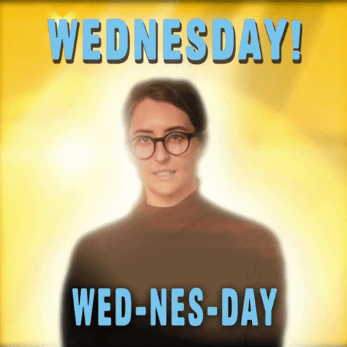 Funny Happy Wednesday Glowing Lady GIF