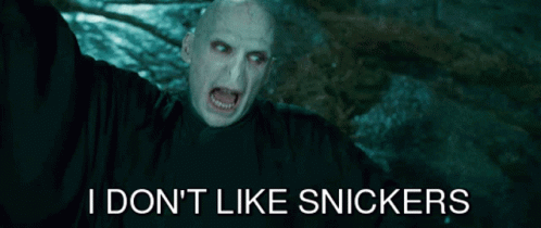 Funny Harry Potter Don't Like Snickers GIF