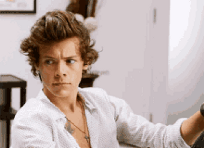 harry styles annoyed face gif