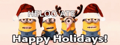Funny Holiday Greetings From Minions GIF