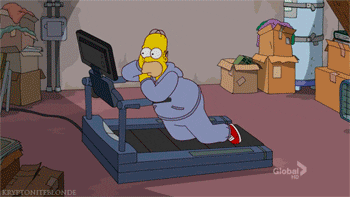 Funny Homer Simpson Working Out Fail GIF