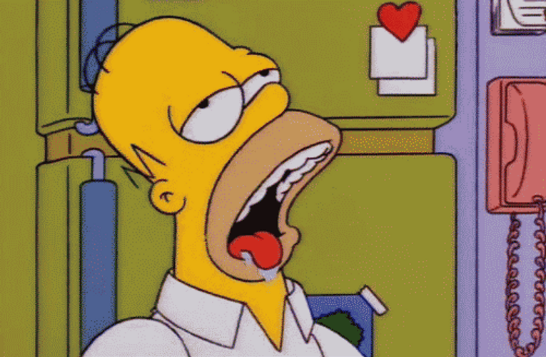 Funny Homer Simpsons Drooling GIF