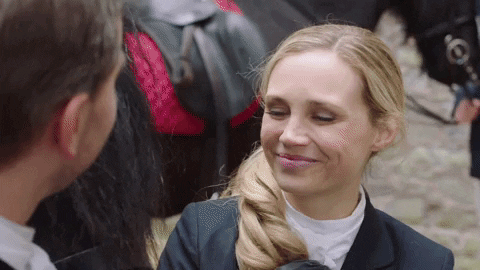 Funny Horse Blocks Kiss GIF