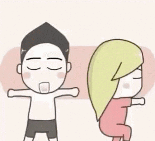 Funny Hug Couple Sleeping GIF