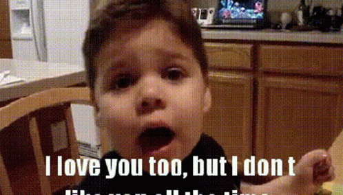 Kid Confusing Funny I Love You GIF