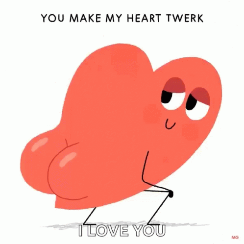 Funny I Love You Heart Twerking GIF