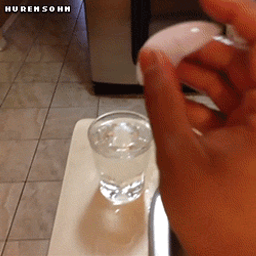 Funny Ice Water Glass GIF