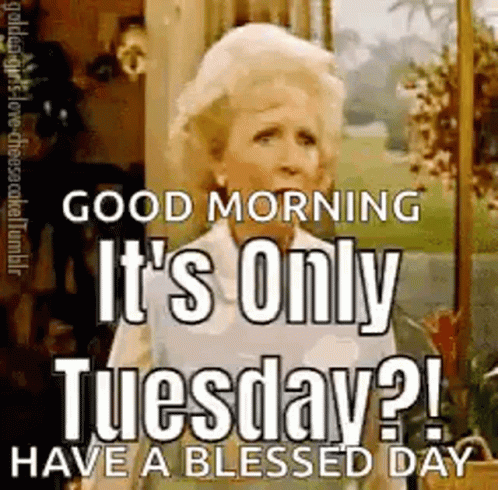 Funny It's Only Tuesday Betty White Passing Out GIF