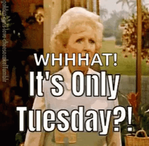 Funny It's Only Tuesday Betty White Shocked What GIF