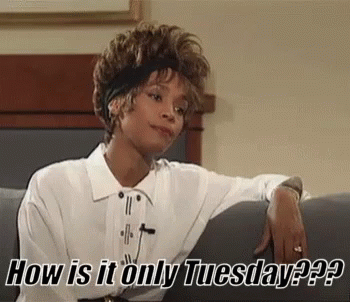 Funny It's Only Tuesday Whitney Houston Sad GIF