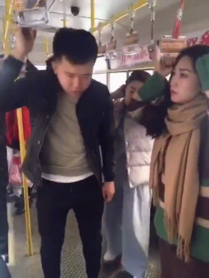 Funny Japanese Collapsed Subway GIF