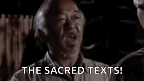 Funny Karate Kid Miyagi Sacred Texts Meme GIF