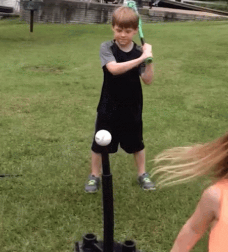 Funny Kid Baseball Strike GIF