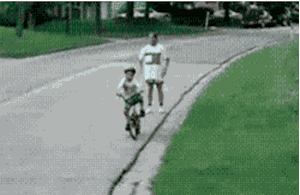 Funny Kid Bumping Cycle Fail GIF
